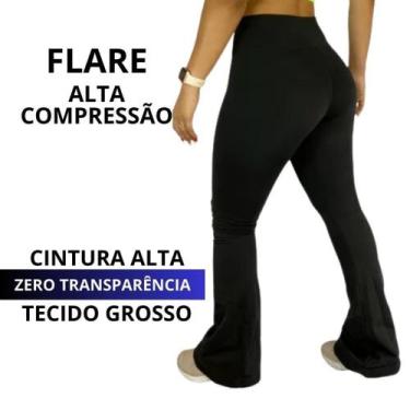 Imagem de Calça FLARE Legging, Boca Sino, Bailarina, G, Feminina, Academia Cós A