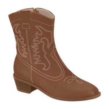 Imagem de Bota Feminina Moleca Cano Curto Country Moleca 5353201, Avelã, 37
