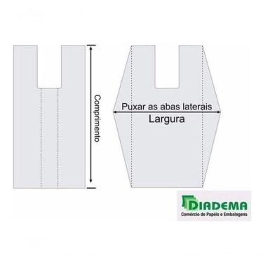 Imagem de Kit Sacola Plástica Reciclada Sacola Reciclada 45x60 20KG Aprox. 1600 Unidades Verde Hi...