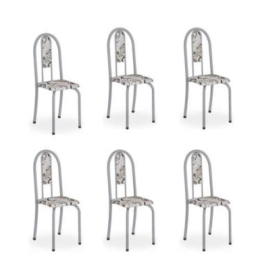 Imagem de Kit c/ 6 Cadeiras Isabel Mart Perola Arabesco - Top Decor