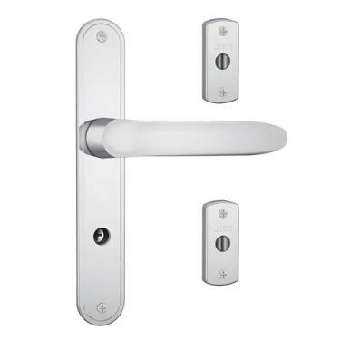 Imagem de Kit Fechadura Externa Stam 27mm Inox 500/11 Com 2 Travas