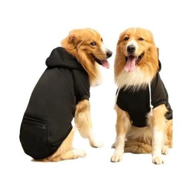 Imagem de Moletom Com Capuz Para Cães Grandes, Sweatshirt De Fleece Com Bolso Co