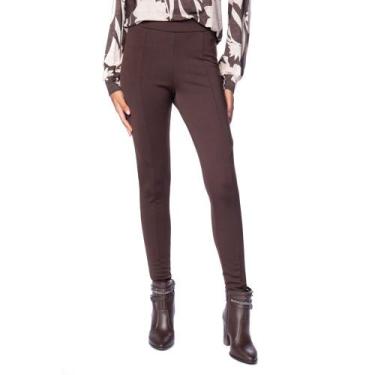 Imagem de Calça Legging Feminina Olho Fatal Peluciada Marrom, Marrom, G