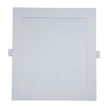 Imagem de Plafon Modaza Polipropileno de Embutir Quadrado, 18W, Branco