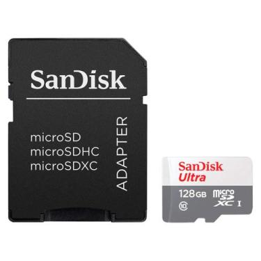Imagem de Cartao de Memoria Micro SD Sandisk Ultra 2X1 C10 128GB 100MBS - (SDSQU