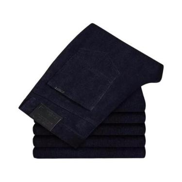 Imagem de Calças Casuais De Corduroy Masculinas Em 4 Cores, 93% Algodão, Estilo 