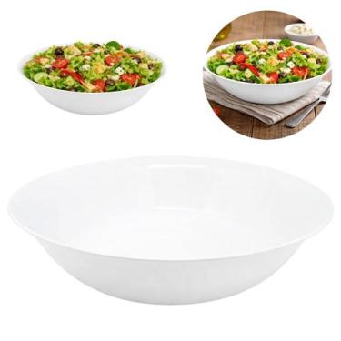 Imagem de Saladeira Melamina 25cm Redonda Branca P/ Buffet - Sk