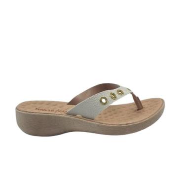 Imagem de Tamanco feminino terra e agua - 471123 - off white / taupe - 36, Off w