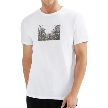 Imagem de Camiseta Masculina Hering MC Regular Branca - 4F8715NEN, M, Branco