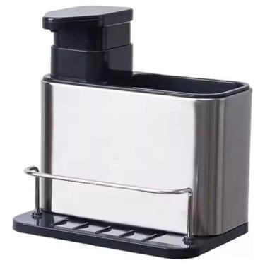 Imagem de Porta Detergente Suporte Esponja Dispenser em Inox 3 em 1 - NLQT
