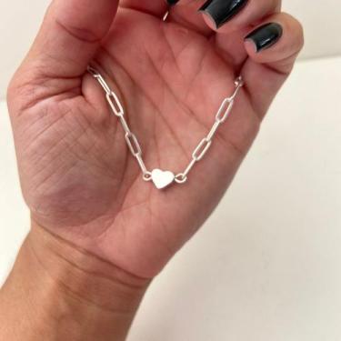 Imagem de Pulseira Coração Entrelaçado  Semijoia Feminina Elegante com Toque de 