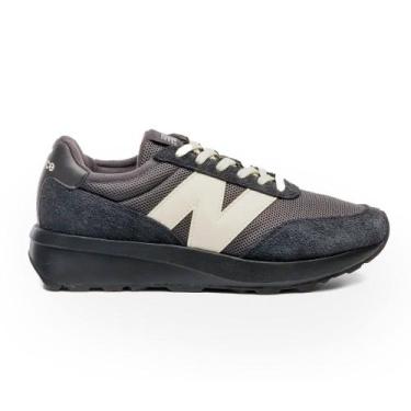 Imagem de Tênis Casual New Balance 370V1 Masculino, Preto bege, 41