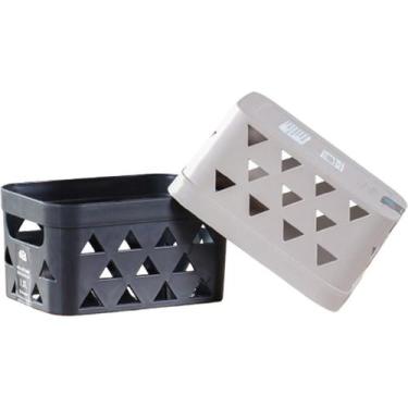 Imagem de Caixa Organizadora Triângulos 4,7L - Bene Casa, Bege