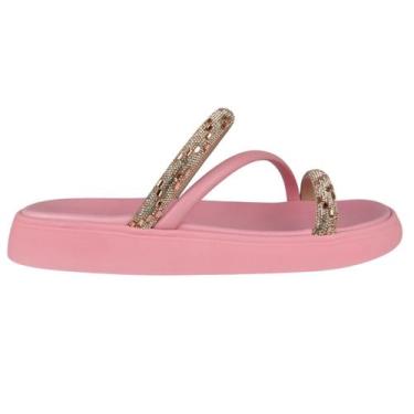 Imagem de CHINELO MOLECA 5469121 Cor:CRE-LIG-PEA-CRI-ROSTAMANHO:38, Cre, Lig, Pe