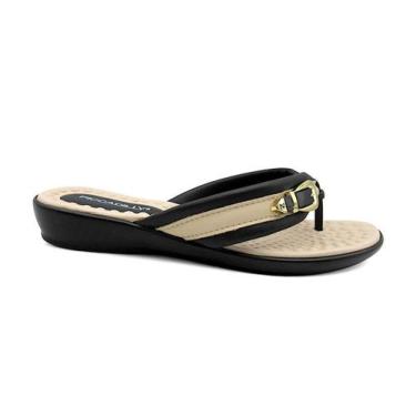 Imagem de Tamanco Feminino Piccadilly Rasteiro 500410, Bege, Preto, 38