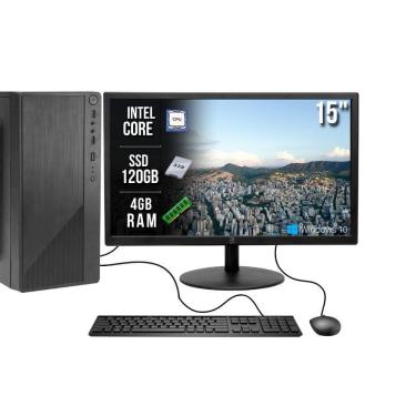 Imagem de Computador Completo Intel E7400 Dual Core 4GB Ram Ssd 120GB Windows 10 Trial