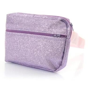 Imagem de Pochete Glitter Roxo Adulto - Carnaval - Adulto - Sulamericana, Unica,