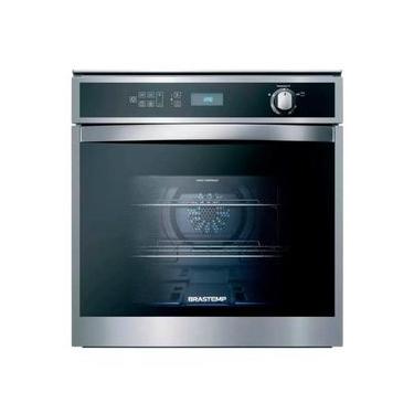 Imagem de Forno de Embutir a Gás Brastemp BOH84ARRNA 78L com Convecção Grill e Painel Digital Inox 220V