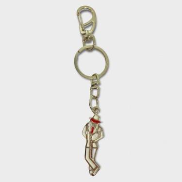 Imagem de Chaveiro Ze Pelintra Branco 14 cm Metal Níquel - Lua Mistica