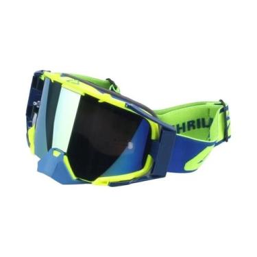 Imagem de Óculos De Motocross Masculinos 6.5 Com Dupla Camada Antiembaçante Para