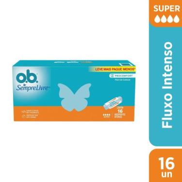 Imagem de Absorvente Interno O.B. Sempre Livre Super Feminino Sem Abas 16 Unidad