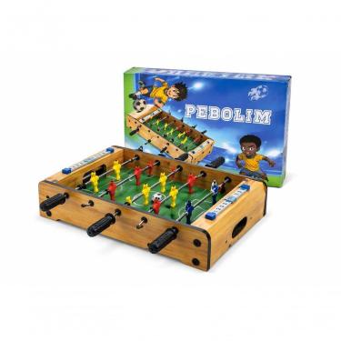 Imagem de Pebolim Mesa Madeira Portátil Jogo Futebol com Estrutura Resistente e Design Dinâmico Marrom Dute Brasil