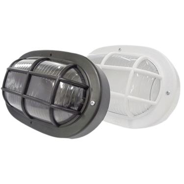 Imagem de Arandela Tartaruga 1611 com IP66 para Lâmpada Até 60W em Policarbonato Preto Ilumi Materiais Elétricos