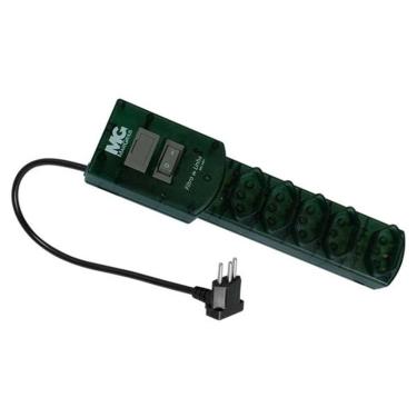 Imagem de Filtro de Linha MG-3001 com Proteção Contra Interferências de RF e 5 Tomadas Fumê Margirius 1,5MTS