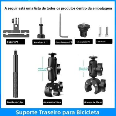 Imagem de Kit De Montagem Traseira Para Bicicleta Insta360 Para Acessórios De Ci