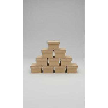 Imagem de Kit 10 Caixas Quadradas MDF Cru 7x7x5cm - Congratulations Store