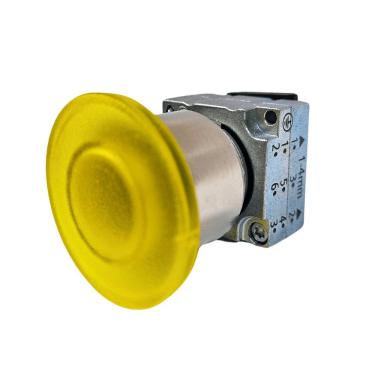 Imagem de Botão Frontal Cogumelo 3SB3501-1GA31 Iluminado com Suporte para 3 Elementos Amarelo Siemens