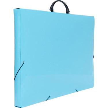 Imagem de Maleta Plastica com ALCA Colors A3 Azul 35X33X50,5CM - Polibras
