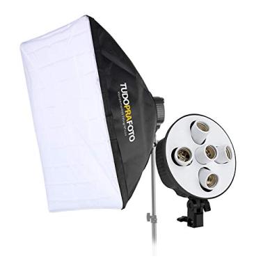 Imagem de Softbox Iluminação TUDOPRAFOTO 50x70 c/Soquete 5 Lâmpadas