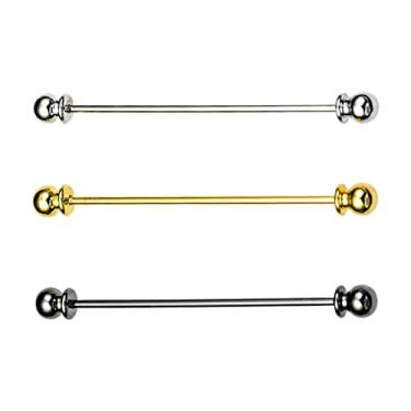 Imagem de 3 peças masculinas gravata gravata gravata prendedor de gravata de de negócios clipes de barra de colarinho