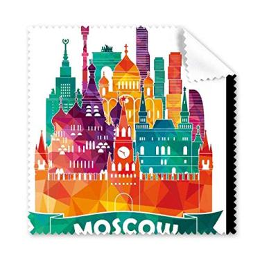 Imagem de Tela de telefone com pintura catedral de Moscow Rússia pano de limpeza limpador de óculos 5 peças