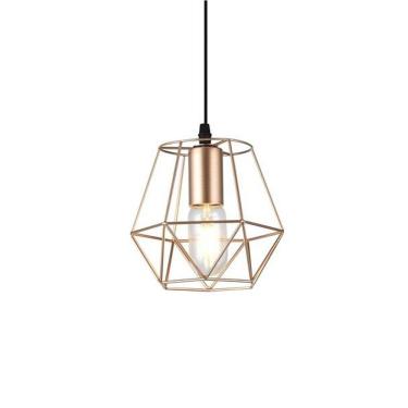 Imagem de Lustre Pendente Taschibra Grid Cobre E27 Bivolt