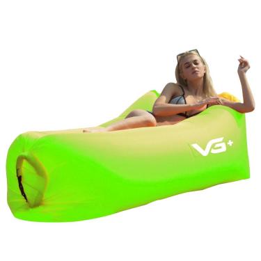Imagem de Sofá de Ar Inflável Camping Saco de Dormir Verde VG+