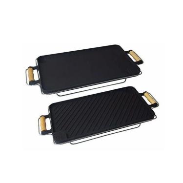 Imagem de Bifeteira Chapa Dupla Face Em Ferro Fundido 26x48 Cm