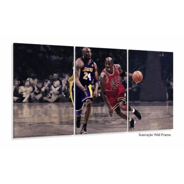 Imagem de Quadro Michael Jordan Jogando decorativo com Tela em Tecido