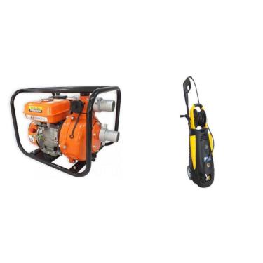 Imagem de Kit de Motobomba de Alta Pressão 2 e Lavadora de Alta Pressão 165Bar Vulcan Trent Laranja