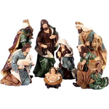Imagem de Presépio Imagens Em Resina Nascimento De Cristo 7 Peças