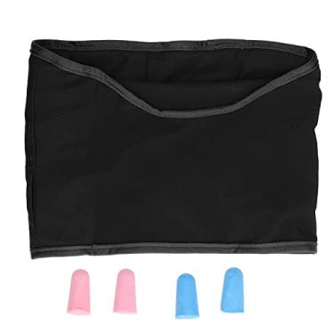 Imagem de tampões de ouvido de banda elástica,Máscara de dormir, máscara de dormir confortável de olhos vendados, blocos de luz para mulheres homens noite de sono viagem cochilo(black)