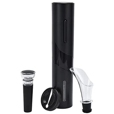 Imagem de Abridor elétrico de vinhos, saca-rolhas elétrico inteligente Speediness Simple e automático, abridor de garrafas de vinho portátil 3 em 1, dosador de bomba de ar conveniente para bar