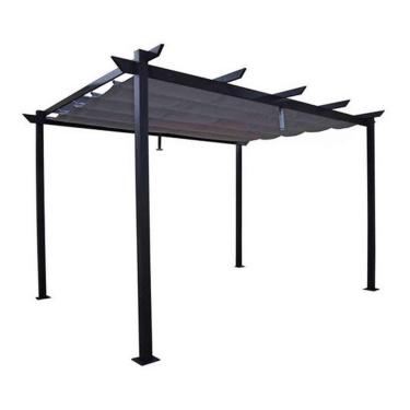 Imagem de Pergolado Aluminio Cinza Escuro 400x282cm Premium Outdoor