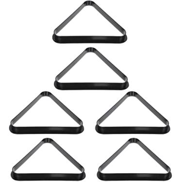 Imagem de Zerodeko 6 Peças tripé de bilhar configuração de bolas de bilhar suporte de plástico para bilhar tripé profissional mesa de bilhar triângulo quadro de bilhar moldura preta Acessórios sinuca