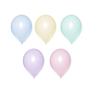 Imagem de Balão Bexiga Candy Color Tom Pastel Sortido Colorido 50 Unidades 9 Polegadas