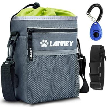 Imagem de Bolsa de petisco para cães – 3 maneiras de usar bolsa para petiscos para cães, bolsas para treinamento de cães para treinamento de animais de estimação com clique, alça de ombro, cinto ajustável, dispensador de saco de cocô, transporte fácil de brinquedos para animais de estimação