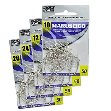 Imagem de Kit Anzol Marine Sports Maruseigo Nickel 10,12,14,16 E 18