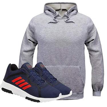 Imagem de Blusa Moletom Cinza/M - Tenis Esporte Azul/40