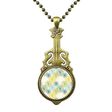 Imagem de DIYthinker Colar de flor de dente-de-leão com pingente de guitarra antiga